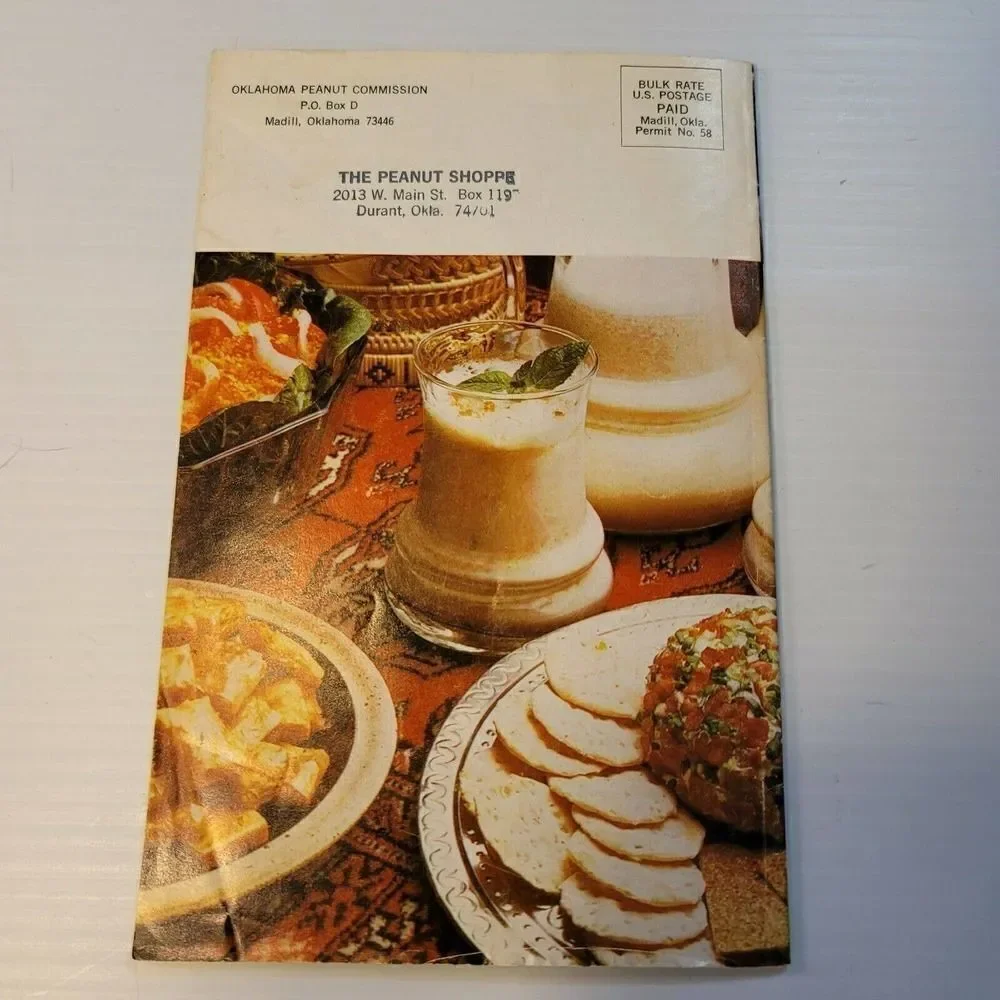 Oklahoma Peanut Commission Cookbook Vtg Advertising It's Easy To Be A Gourmet